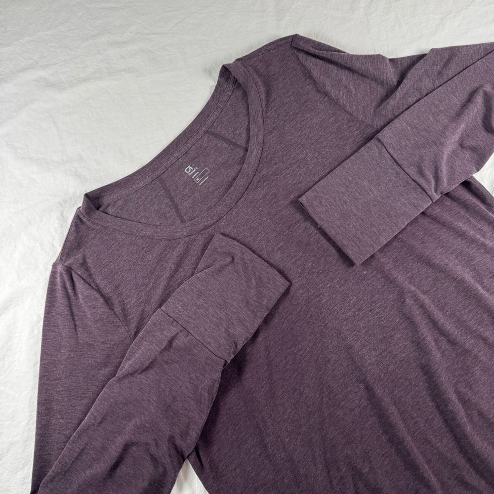 GapFit Breathe Women's Size XL Purple Long Sleeve Thumbhole Performance  T-Shirt